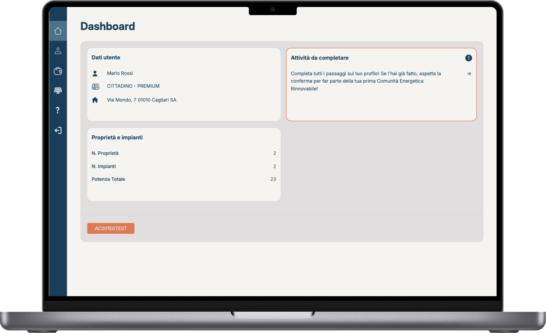 Semplicemente Admin Dashboard